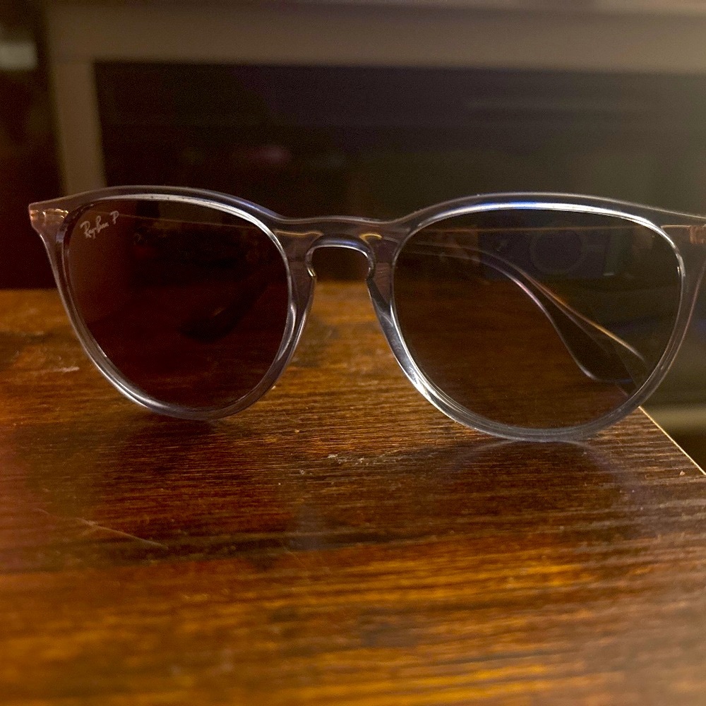 Polarized Ray ban clear blue and gold